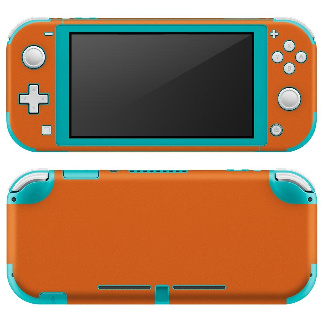igsticker Nintendo Switch Lite 専用 デザインスキンシール 全面 ニンテンドー スイッチ ライト 専用 ゲーム機 カバー アクセサリー フィルム ステッカー エアフリー 009001 シンプル　無地　オレンジ
