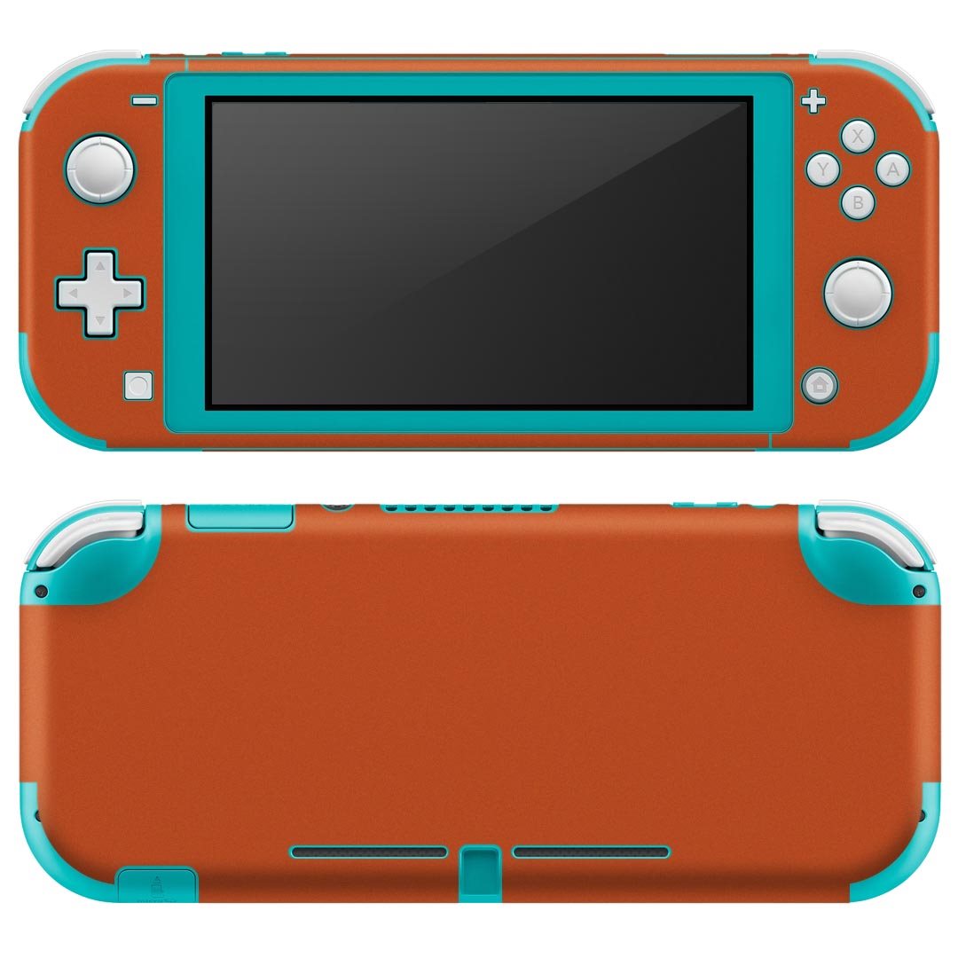 igsticker Nintendo Switch Lite 専用 デザインスキンシール 全面 ニンテンドー スイッチ ライト 専用 ゲーム機 カバー アクセサリー フィルム ステッカー エアフリー 009002 シンプル　無地　オレンジ