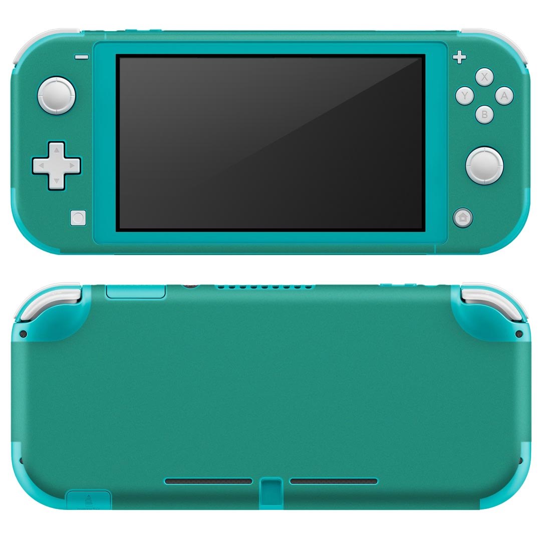 igsticker Nintendo Switch Lite 専用 デザインスキンシール 全面 ニンテンドー スイッチ ライト 専用 ゲーム機 カバー アクセサリー フィルム ステッカー エアフリー 009012 シンプル 無地 緑