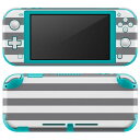 igsticker Nintendo Switch Lite 専用 デザインスキンシール 全面 ニンテンドー スイッチ ライト 専用 ゲーム機 カバー アクセサリー フィルム ステッカー エアフリー 009055 シンプル　ボーダー　グレー