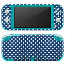 igsticker Nintendo Switch Lite 専用 デザインスキンシール 全面 ニンテンドー スイッチ ライト 専用 ゲーム機 カバー アクセサリー フィルム ステッカー エアフリー 009084 シンプル 水玉 ドット 青(2)