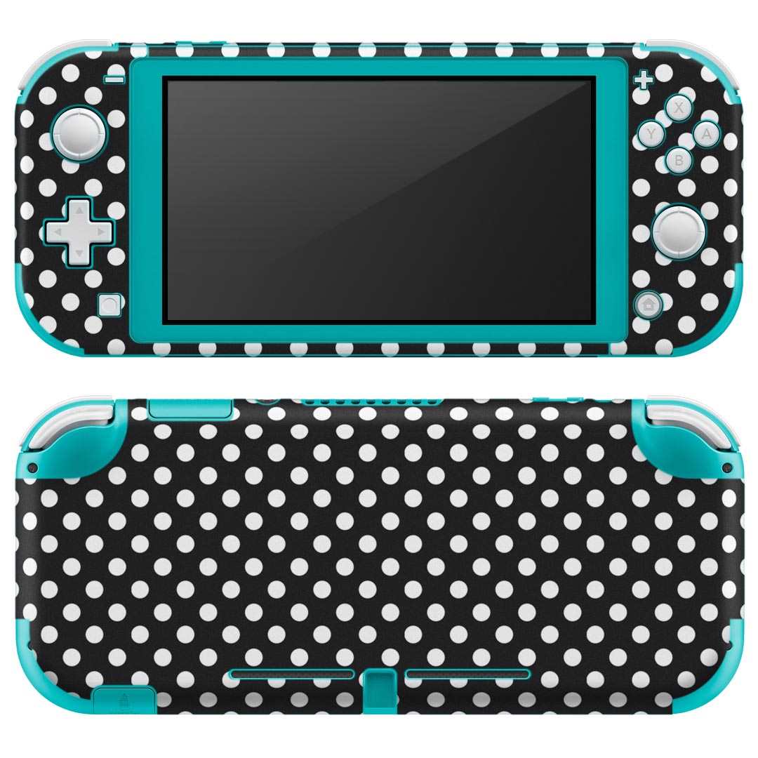 製品名 Nintendo Switch Lite専用 デザインスキンシール セット内容 Nintendo Switch Lite本体用スキンシール（裏表）各1枚 ※液晶側シールは2パーツに分かれていますニンテンドースイッチライト専用です。据え置き機のSwitch本体やJoyコンには対応していません。 商品特徴 3M社製の再剥離性シートを素材に採用し、細かな位置調整がしやすく貼り直しが容易です。また、エアフリーでもありますので気泡が簡単に逃げるので、キレイに貼ることができます。専用の業務プリンターを使い、商品画像と遜色のない美しい印刷仕上がり。 注意事項 画像はサンプルですので、ご覧の環境によっては多少色味に違いを感じる場合がございます。 イメージと違った、モニターと色味が異なるという理由での交換や返金はご対応出来かねます。スキンシールのみの販売で、ニンテンドースイッチ本体などは付属しません。シワができた場合、ドライヤーなどで軽く温め、外側に向けてシワを伸ばすように貼ってください。初回貼付時の位置調整や貼り直しは可能ですが、しっかりと押し付けて接着させた後の再剥離、再利用は保証しておりません。また接着部に油分や汚れが付着しますと角の部分は剥がれやすくなりますので、貼付時はあまり触れないようにご注意ください。無地のセミグロスシートにデザインをプリントした商品で、デコなどの加工はございません。 凹凸や光沢があるように見えたり布地や金属を素材にしたように見える商品もありますが、デザインの図版によるものです。印刷時に微妙な画像のズレが生じる場合がございます。ご注文後に1点1点制作する受注生産品の為、不良品以外のご返品や交換は固くお断りします。 商品発送 完全受注生産のハンドメイド商品となりますので、既製品と比べて発送までお時間を頂いています。 基本的に決済確認後2?3営業日、最大で10営業日での発送となります。繁忙期や休業日明けの場合はさらに時間がかかる場合があります。 その際には別途メールにてご連絡致します。メール便の場合、発送日から到着までに2?4日ほどかかる場合が多く、紛失などの保障もご対応できかねます。あらかじめご了承下さい。
