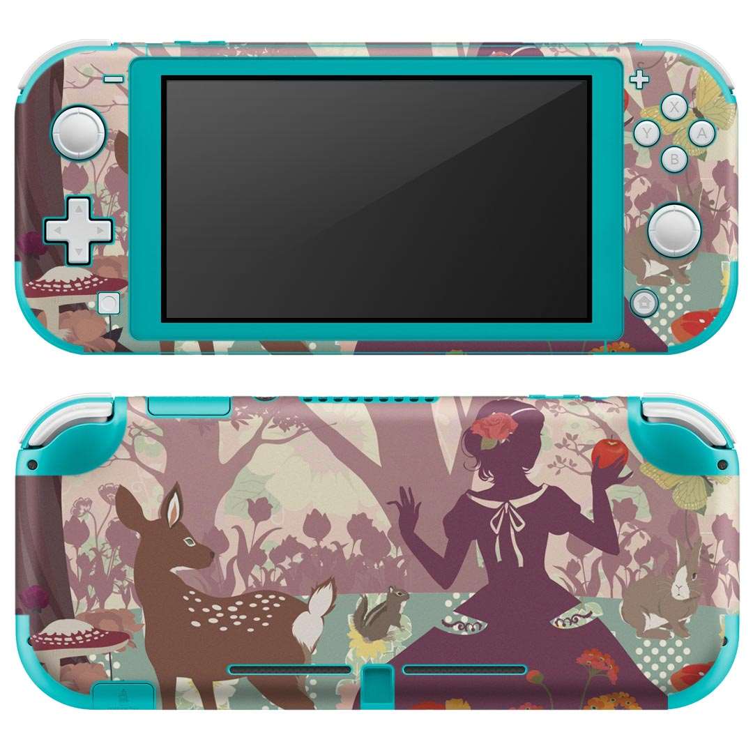 製品名 Nintendo Switch Lite専用 デザインスキンシール セット内容 Nintendo Switch Lite本体用スキンシール（裏表）各1枚 ※液晶側シールは2パーツに分かれていますニンテンドースイッチライト専用です。据え置き機のSwitch本体やJoyコンには対応していません。 商品特徴 3M社製の再剥離性シートを素材に採用し、細かな位置調整がしやすく貼り直しが容易です。また、エアフリーでもありますので気泡が簡単に逃げるので、キレイに貼ることができます。専用の業務プリンターを使い、商品画像と遜色のない美しい印刷仕上がり。 注意事項 画像はサンプルですので、ご覧の環境によっては多少色味に違いを感じる場合がございます。 イメージと違った、モニターと色味が異なるという理由での交換や返金はご対応出来かねます。スキンシールのみの販売で、ニンテンドースイッチ本体などは付属しません。シワができた場合、ドライヤーなどで軽く温め、外側に向けてシワを伸ばすように貼ってください。初回貼付時の位置調整や貼り直しは可能ですが、しっかりと押し付けて接着させた後の再剥離、再利用は保証しておりません。また接着部に油分や汚れが付着しますと角の部分は剥がれやすくなりますので、貼付時はあまり触れないようにご注意ください。無地のセミグロスシートにデザインをプリントした商品で、デコなどの加工はございません。 凹凸や光沢があるように見えたり布地や金属を素材にしたように見える商品もありますが、デザインの図版によるものです。印刷時に微妙な画像のズレが生じる場合がございます。ご注文後に1点1点制作する受注生産品の為、不良品以外のご返品や交換は固くお断りします。 商品発送 完全受注生産のハンドメイド商品となりますので、既製品と比べて発送までお時間を頂いています。 基本的に決済確認後2?3営業日、最大で10営業日での発送となります。繁忙期や休業日明けの場合はさらに時間がかかる場合があります。 その際には別途メールにてご連絡致します。メール便の場合、発送日から到着までに2?4日ほどかかる場合が多く、紛失などの保障もご対応できかねます。あらかじめご了承下さい。