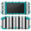 igsticker Nintendo Switch Lite 専用 デザインスキンシール 全面 ニンテンドー スイッチ ライト 専用 ゲーム機 カバー アクセサリー フィルム ステッカー エアフリー 009114 シンプル　ボーダー　カラフル