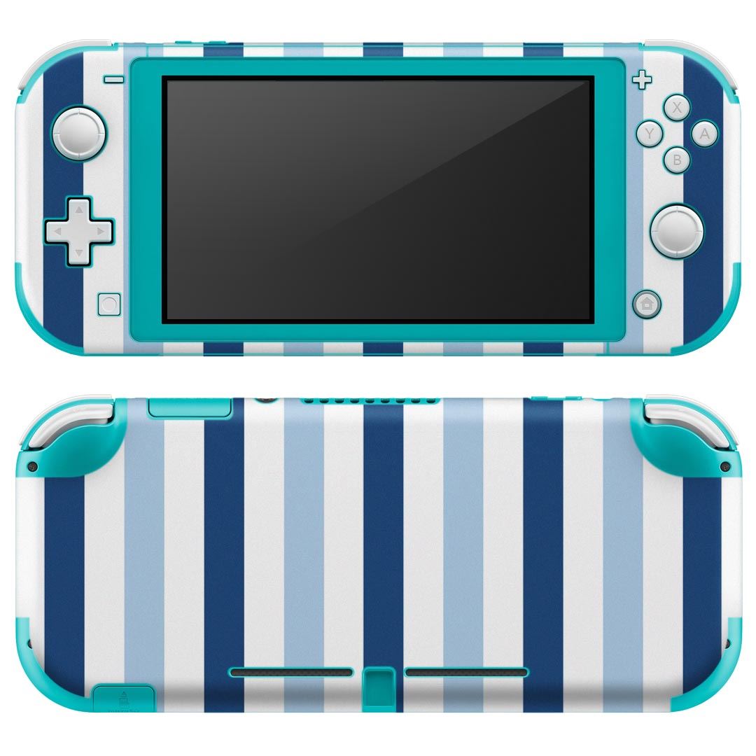 igsticker Nintendo Switch Lite 専用 デザインスキンシール 全面 ニンテンドー スイッチ ライト 専用 ゲーム機 カバー アクセサリー フィルム ステッカー エアフリー 009118 シンプル ボーダー カラフル
