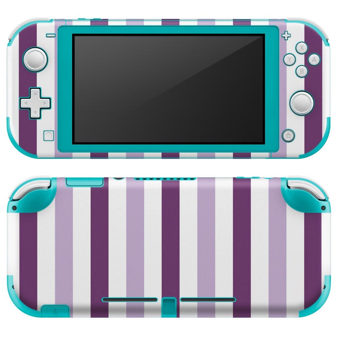 igsticker Nintendo Switch Lite 専用 デザインスキンシール 全面 ニンテンドー スイッチ ライト 専用 ゲーム機 カバー アクセサリー フィルム ステッカー エアフリー 009119 シンプル　ボーダー　カラフル