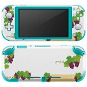 igsticker Nintendo Switch Lite 専用 デザインスキンシール 全面 ニンテンドー スイッチ ライト 専用 ゲーム機 カバー アクセサリー フィルム ステッカー エアフリー 009134 植物 ぶどう イラスト