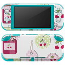 igsticker Nintendo Switch Lite 専用 デザインスキンシール 全面 ニンテンドー スイッチ ライト 専用 ゲーム機 カバー アクセサリー フィルム ステッカー エアフリー 009142 ピンク さくらんぼ 水玉 ドット