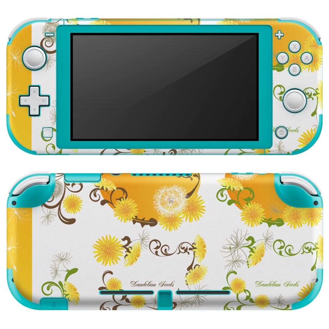 igsticker Nintendo Switch Lite 専用 デザインスキンシール 全面 ニンテンドー スイッチ ライト 専用 ゲーム機 カバー アクセサリー フィルム ステッカー エアフリー 009150 花 黄色