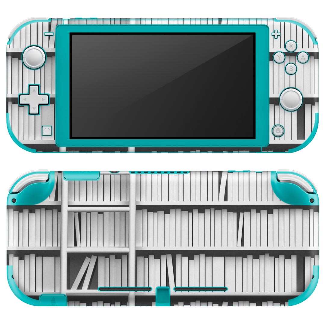 igsticker Nintendo Switch Lite 専用 デザインスキンシール 全面 ニンテンドー スイッチ ライト 専用 ゲーム機 カバー アクセサリー フィルム ステッカー エアフリー 009157 モノクロ　白　黒