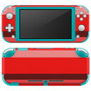 igsticker Nintendo Switch Lite 専用 デザインスキンシール 全面 ニンテンドー スイッチ ライト 専用 ゲーム機 カバー アクセサリー フィルム ステッカー エアフリー 009209 　ボーダー　赤