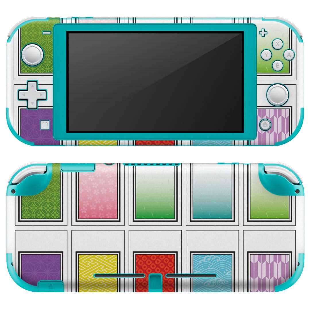 igsticker Nintendo Switch Lite 専用 デザインスキンシール 全面 ニンテンドー スイッチ ライト 専用 ゲーム機 カバー アクセサリー フィルム ステッカー エアフリー 009281 和風　和柄　カラフル