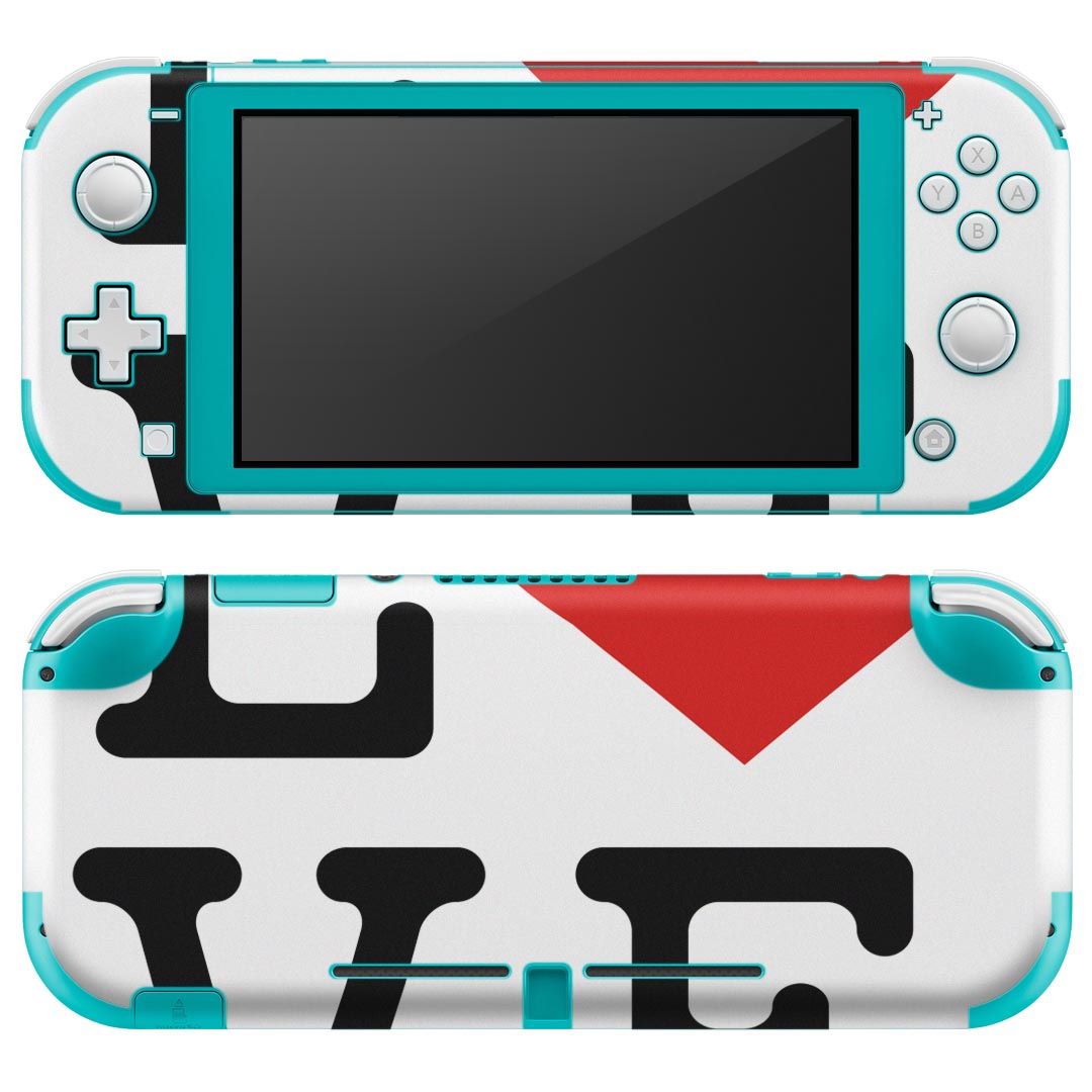 igsticker Nintendo Switch Lite 専用 デザインスキンシール 全面 ニンテンドー スイッチ ライト 専用 ゲーム機 カバー アクセサリー フィルム ステッカー エアフリー 009284 英語　ハート　LOVE