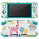 igsticker Nintendo Switch Lite 専用 デザインスキンシール 全面 ニンテンドー スイッチ ライト 専用 ゲーム機 カバー アクセサリー フィルム ステッカー エアフリー 009288 動物 キャラクター カラフル(2)