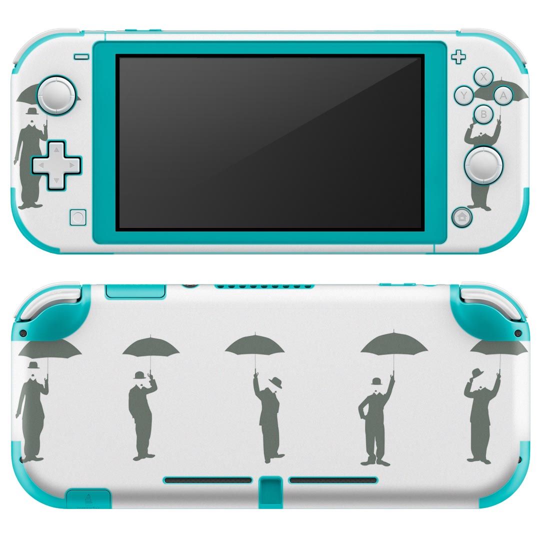 igsticker Nintendo Switch Lite 専用 デザインスキンシール 全面 ニンテンドー スイッチ ライト 専用 ゲーム機 カバー アクセサリー フィルム ステッカー エアフリー 009380 人物　イラスト　モノクロ