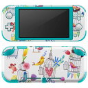 igsticker Nintendo Switch Lite 専用 デザインスキンシール 全面 ニンテンドー スイッチ ライト 専用 ゲーム機 カバー アクセサリー フィルム ステッカー エアフリー 009400 　鳥　ハート