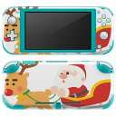 igsticker Nintendo Switch Lite 専用 デザインスキンシール 全面 ニンテンドー スイッチ ライト 専用 ゲーム機 カバー アクセサリー フィルム ステッカー エアフリー 009415 クリスマス 冬 サンタ キャラクター
