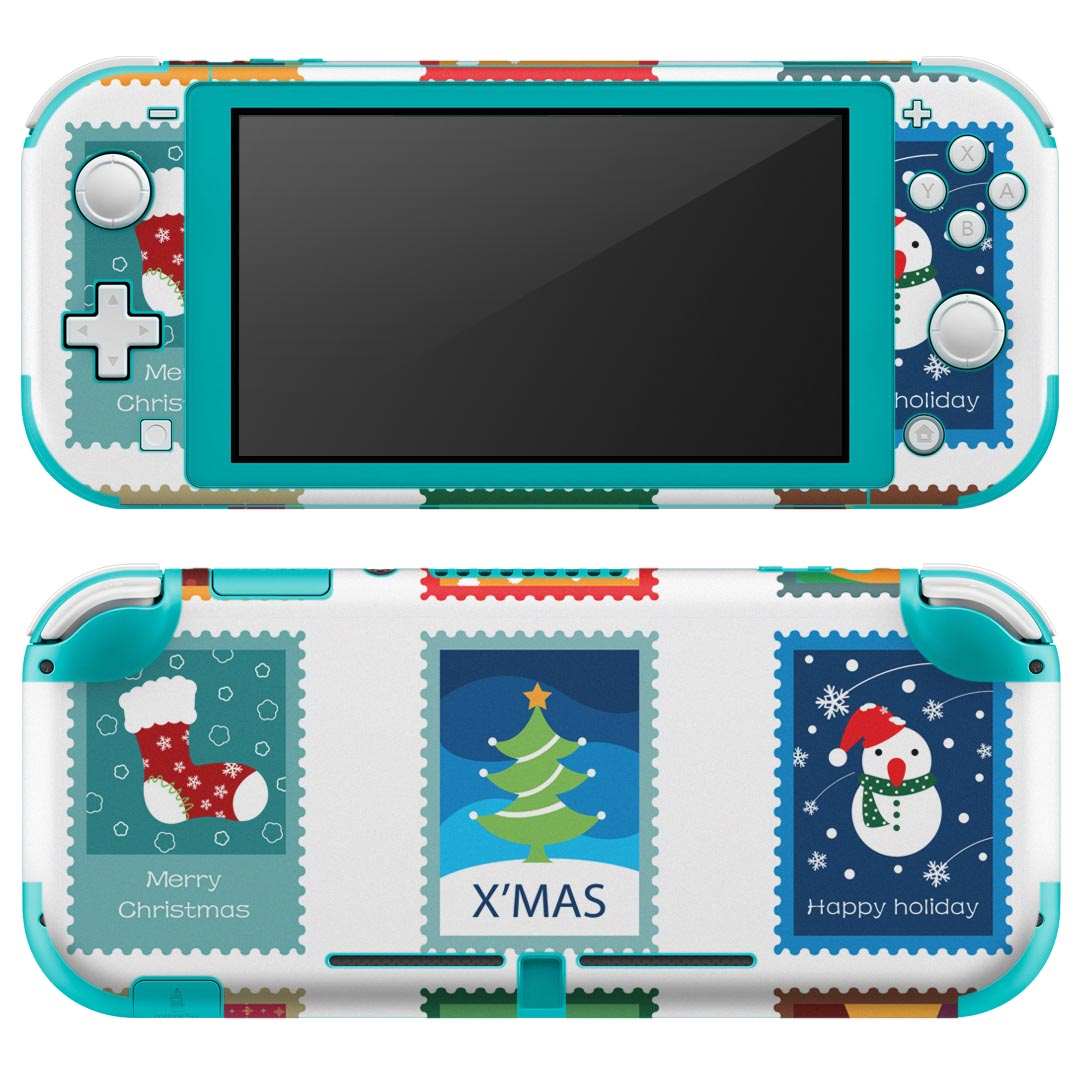 igsticker Nintendo Switch Lite 専用 デザインスキンシール 全面 ニンテンドー スイッチ ライト 専用 ゲーム機 カバー アクセサリー フィルム ステッカー エアフリー 009421 クリスマス　冬　ツリー