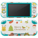 igsticker Nintendo Switch Lite 専用 デザインスキンシール 全面 ニンテンドー スイッチ ライト 専用 ゲーム機 カバー アクセサリー フィルム ステッカー エアフリー 009428 クリスマス サンタ 星