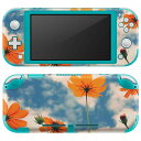 igsticker Nintendo Switch Lite 専用 デザインスキンシール 全面 ニンテンドー スイッチ ライト 専用 ゲーム機 カバー アクセサリー フィルム ステッカー エアフリー 009446 空 写真 オレンジ(2)