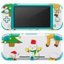 igsticker Nintendo Switch Lite 専用 デザインスキンシール 全面 ニンテンドー スイッチ ライト 専用 ゲーム機 カバー アクセサリー フィルム ステッカー エアフリー 009476 クリスマス サンタ キャラクター
