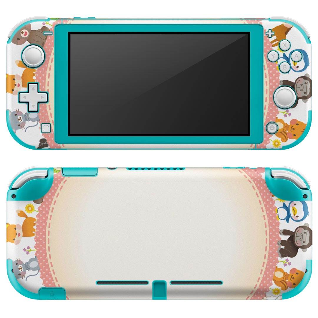 igsticker Nintendo Switch Lite 専用 デザインスキンシール 全面 ニンテンドー スイッチ ライト 専用 ゲーム機 カバー アクセサリー フィルム ステッカー エアフリー 009486 動物　カラフル　キャラクター