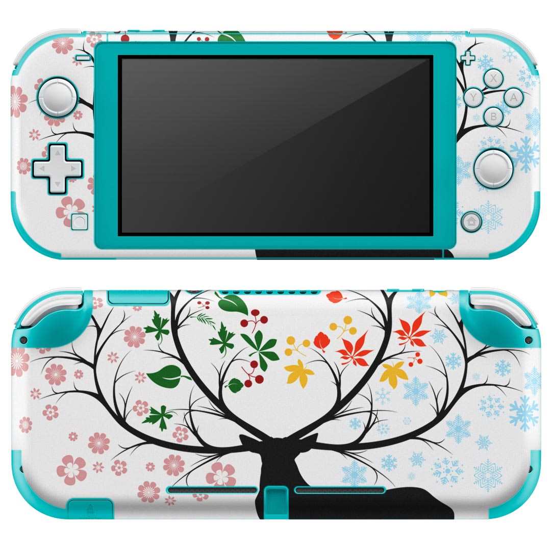 igsticker Nintendo Switch Lite 専用 デザインスキンシール 全面 ニンテンドー スイッチ ライト 専用 ゲーム機 カバー アクセサリー フィルム ステッカー エアフリー 009497  植物 動物