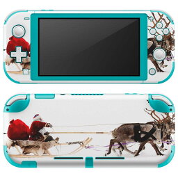 igsticker Nintendo Switch Lite 専用 デザインスキンシール 全面 ニンテンドー スイッチ ライト 専用 ゲーム機 カバー アクセサリー フィルム ステッカー エアフリー 009501 クリスマス　サンタ　写真
