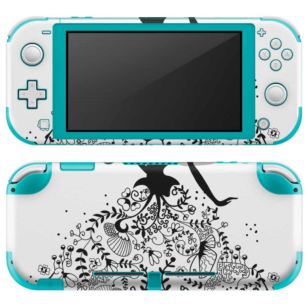 製品名 Nintendo Switch Lite専用 デザインスキンシール セット内容 Nintendo Switch Lite本体用スキンシール（裏表）各1枚 ※液晶側シールは2パーツに分かれていますニンテンドースイッチライト専用です。据え置き機のSwitch本体やJoyコンには対応していません。 商品特徴 3M社製の再剥離性シートを素材に採用し、細かな位置調整がしやすく貼り直しが容易です。また、エアフリーでもありますので気泡が簡単に逃げるので、キレイに貼ることができます。専用の業務プリンターを使い、商品画像と遜色のない美しい印刷仕上がり。 注意事項 画像はサンプルですので、ご覧の環境によっては多少色味に違いを感じる場合がございます。 イメージと違った、モニターと色味が異なるという理由での交換や返金はご対応出来かねます。スキンシールのみの販売で、ニンテンドースイッチ本体などは付属しません。シワができた場合、ドライヤーなどで軽く温め、外側に向けてシワを伸ばすように貼ってください。初回貼付時の位置調整や貼り直しは可能ですが、しっかりと押し付けて接着させた後の再剥離、再利用は保証しておりません。また接着部に油分や汚れが付着しますと角の部分は剥がれやすくなりますので、貼付時はあまり触れないようにご注意ください。無地のセミグロスシートにデザインをプリントした商品で、デコなどの加工はございません。 凹凸や光沢があるように見えたり布地や金属を素材にしたように見える商品もありますが、デザインの図版によるものです。印刷時に微妙な画像のズレが生じる場合がございます。ご注文後に1点1点制作する受注生産品の為、不良品以外のご返品や交換は固くお断りします。 商品発送 完全受注生産のハンドメイド商品となりますので、既製品と比べて発送までお時間を頂いています。 基本的に決済確認後2?3営業日、最大で10営業日での発送となります。繁忙期や休業日明けの場合はさらに時間がかかる場合があります。 その際には別途メールにてご連絡致します。メール便の場合、発送日から到着までに2?4日ほどかかる場合が多く、紛失などの保障もご対応できかねます。あらかじめご了承下さい。