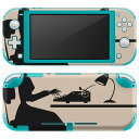 igsticker Nintendo Switch Lite 専用 デザインスキンシール 全面 ニンテンドー スイッチ ライト 専用 ゲーム機 カバー アクセサリー フィルム ステッカー エアフリー 009584 人物 レトロ モノクロ(2)