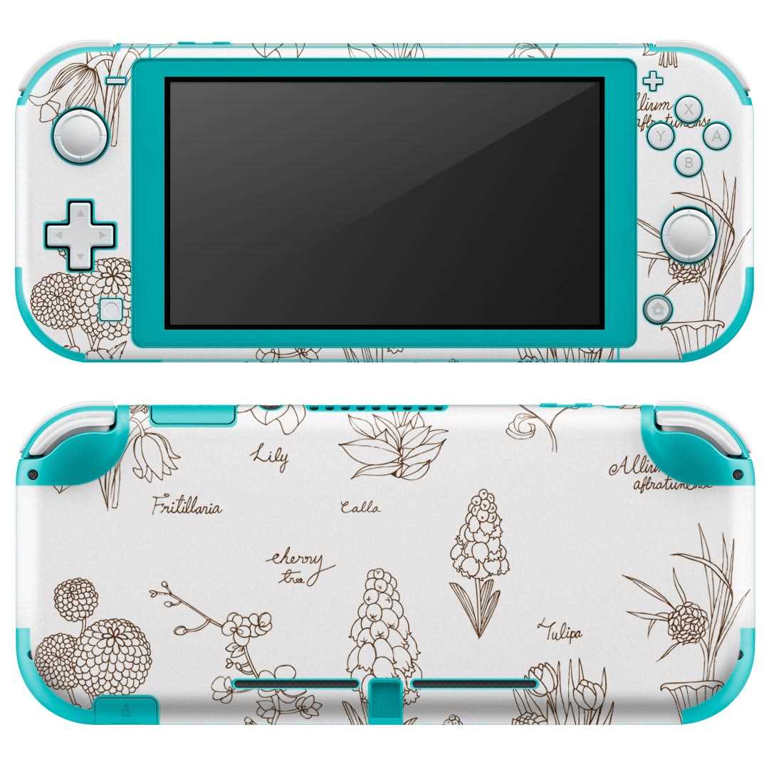 製品名 Nintendo Switch Lite専用 デザインスキンシール セット内容 Nintendo Switch Lite本体用スキンシール（裏表）各1枚 ※液晶側シールは2パーツに分かれていますニンテンドースイッチライト専用です。据え置き機のSwitch本体やJoyコンには対応していません。 商品特徴 3M社製の再剥離性シートを素材に採用し、細かな位置調整がしやすく貼り直しが容易です。また、エアフリーでもありますので気泡が簡単に逃げるので、キレイに貼ることができます。専用の業務プリンターを使い、商品画像と遜色のない美しい印刷仕上がり。 注意事項 画像はサンプルですので、ご覧の環境によっては多少色味に違いを感じる場合がございます。 イメージと違った、モニターと色味が異なるという理由での交換や返金はご対応出来かねます。スキンシールのみの販売で、ニンテンドースイッチ本体などは付属しません。シワができた場合、ドライヤーなどで軽く温め、外側に向けてシワを伸ばすように貼ってください。初回貼付時の位置調整や貼り直しは可能ですが、しっかりと押し付けて接着させた後の再剥離、再利用は保証しておりません。また接着部に油分や汚れが付着しますと角の部分は剥がれやすくなりますので、貼付時はあまり触れないようにご注意ください。無地のセミグロスシートにデザインをプリントした商品で、デコなどの加工はございません。 凹凸や光沢があるように見えたり布地や金属を素材にしたように見える商品もありますが、デザインの図版によるものです。印刷時に微妙な画像のズレが生じる場合がございます。ご注文後に1点1点制作する受注生産品の為、不良品以外のご返品や交換は固くお断りします。 商品発送 完全受注生産のハンドメイド商品となりますので、既製品と比べて発送までお時間を頂いています。 基本的に決済確認後2?3営業日、最大で10営業日での発送となります。繁忙期や休業日明けの場合はさらに時間がかかる場合があります。 その際には別途メールにてご連絡致します。メール便の場合、発送日から到着までに2?4日ほどかかる場合が多く、紛失などの保障もご対応できかねます。あらかじめご了承下さい。