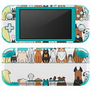 igsticker Nintendo Switch Lite 専用 デザインスキンシール 全面 ニンテンドー スイッチ ライト 専用 ゲーム機 カバー アクセサリー フィルム ステッカー エアフリー 009614 犬 動物 キャラクター(2)