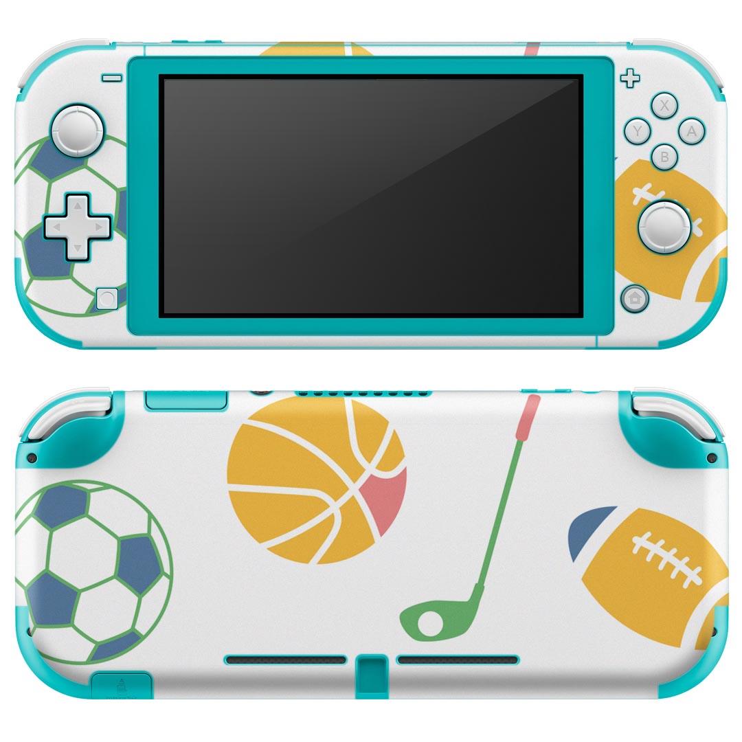 igsticker Nintendo Switch Lite 専用 デザインスキンシール 全面 ニンテンドー スイッチ ライト 専用 ゲーム機 カバー アクセサリー フィルム ステッカー エアフリー 009641 スポーツ 球技 ボール