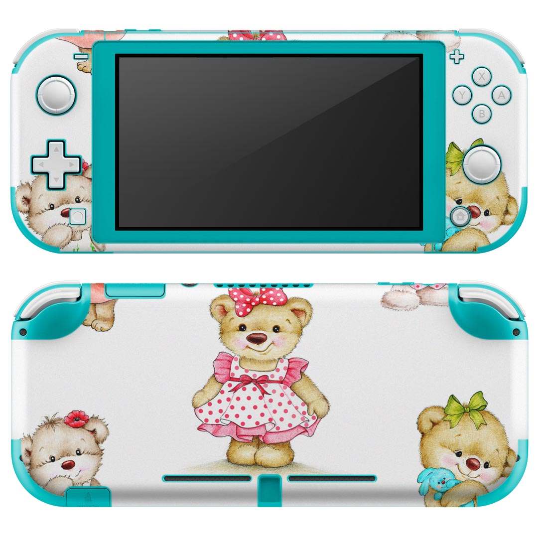 igsticker Nintendo Switch Lite 専用 デザインスキンシール 全面 ニンテンドー スイッチ ライト 専用 ゲーム機 カバー アクセサリー フィルム ステッカー エアフリー 009649 動物 熊 キャラクター