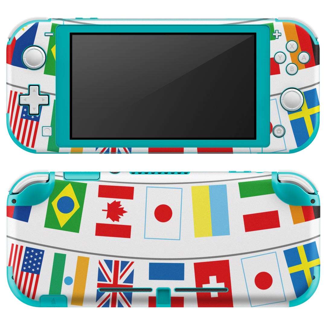igsticker Nintendo Switch Lite 専用 デザインスキンシール 全面 ニンテンドー スイッチ ライト 専用 ゲーム機 カバー アクセサリー フィルム ステッカー エアフリー 009656 国旗 外国 パーティー
