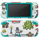 igsticker Nintendo Switch Lite 専用 デザインスキンシール 全面 ニンテンドー スイッチ ライト 専用 ゲーム機 カバー アクセサリー フィルム ステッカー エアフリー 009703 クリスマス　サンタ　イラスト