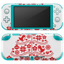 igsticker Nintendo Switch Lite 専用 デザインスキンシール 全面 ニンテンドー スイッチ ライト 専用 ゲーム機 カバー アクセサリー フィルム ステッカー エアフリー 009717 クリスマス ツリー 赤