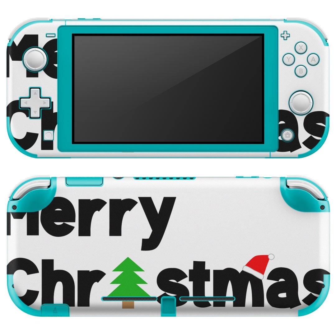igsticker Nintendo Switch Lite 専用 デザインスキンシール 全面 ニンテンドー スイッチ ライト 専用 ゲーム機 カバー アクセサリー フィルム ステッカー エアフリー 009720 クリスマス ツリー 英語