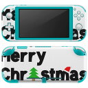igsticker Nintendo Switch Lite 専用 デザインスキンシール 全面 ニンテンドー スイッチ ライト 専用 ゲーム機 カバー アクセサリー フィルム ステッカー エアフリー 009720 クリスマス ツリー 英語