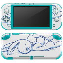 igsticker Nintendo Switch Lite 専用 デザインスキンシール 全面 ニンテンドー スイッチ ライト 専用 ゲーム機 カバー アクセサリー フィルム ステッカー エアフリー 009725 動物 うさぎ ハート