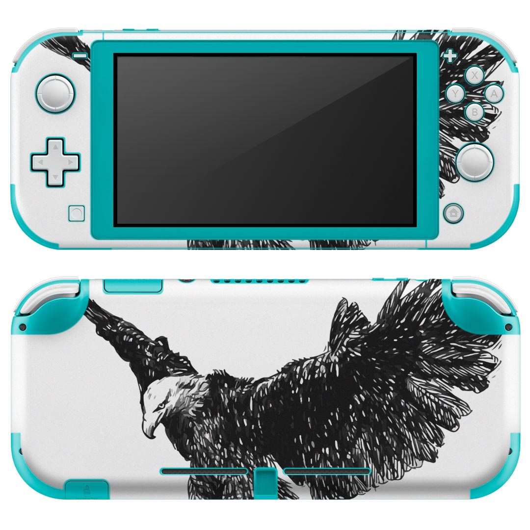 製品名 Nintendo Switch Lite専用 デザインスキンシール セット内容 Nintendo Switch Lite本体用スキンシール（裏表）各1枚 ※液晶側シールは2パーツに分かれていますニンテンドースイッチライト専用です。据え置き機のSwitch本体やJoyコンには対応していません。 商品特徴 3M社製の再剥離性シートを素材に採用し、細かな位置調整がしやすく貼り直しが容易です。また、エアフリーでもありますので気泡が簡単に逃げるので、キレイに貼ることができます。専用の業務プリンターを使い、商品画像と遜色のない美しい印刷仕上がり。 注意事項 画像はサンプルですので、ご覧の環境によっては多少色味に違いを感じる場合がございます。 イメージと違った、モニターと色味が異なるという理由での交換や返金はご対応出来かねます。スキンシールのみの販売で、ニンテンドースイッチ本体などは付属しません。シワができた場合、ドライヤーなどで軽く温め、外側に向けてシワを伸ばすように貼ってください。初回貼付時の位置調整や貼り直しは可能ですが、しっかりと押し付けて接着させた後の再剥離、再利用は保証しておりません。また接着部に油分や汚れが付着しますと角の部分は剥がれやすくなりますので、貼付時はあまり触れないようにご注意ください。無地のセミグロスシートにデザインをプリントした商品で、デコなどの加工はございません。 凹凸や光沢があるように見えたり布地や金属を素材にしたように見える商品もありますが、デザインの図版によるものです。印刷時に微妙な画像のズレが生じる場合がございます。ご注文後に1点1点制作する受注生産品の為、不良品以外のご返品や交換は固くお断りします。 商品発送 完全受注生産のハンドメイド商品となりますので、既製品と比べて発送までお時間を頂いています。 基本的に決済確認後2?3営業日、最大で10営業日での発送となります。繁忙期や休業日明けの場合はさらに時間がかかる場合があります。 その際には別途メールにてご連絡致します。メール便の場合、発送日から到着までに2?4日ほどかかる場合が多く、紛失などの保障もご対応できかねます。あらかじめご了承下さい。
