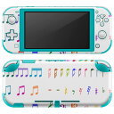 igsticker Nintendo Switch Lite 専用 デザインスキンシール 全面 ニンテンドー スイッチ ライト 専用 ゲーム機 カバー アクセサリー フィルム ステッカー エアフリー 009733 音楽　音符　カラフル