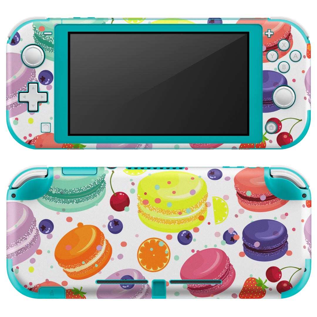 igsticker Nintendo Switch Lite 専用 デザインスキンシール 全面 ニンテンドー スイッチ ライト 専用 ゲーム機 カバー アクセサリー フィルム ステッカー エアフリー 009741 デザート マカロン カラフル