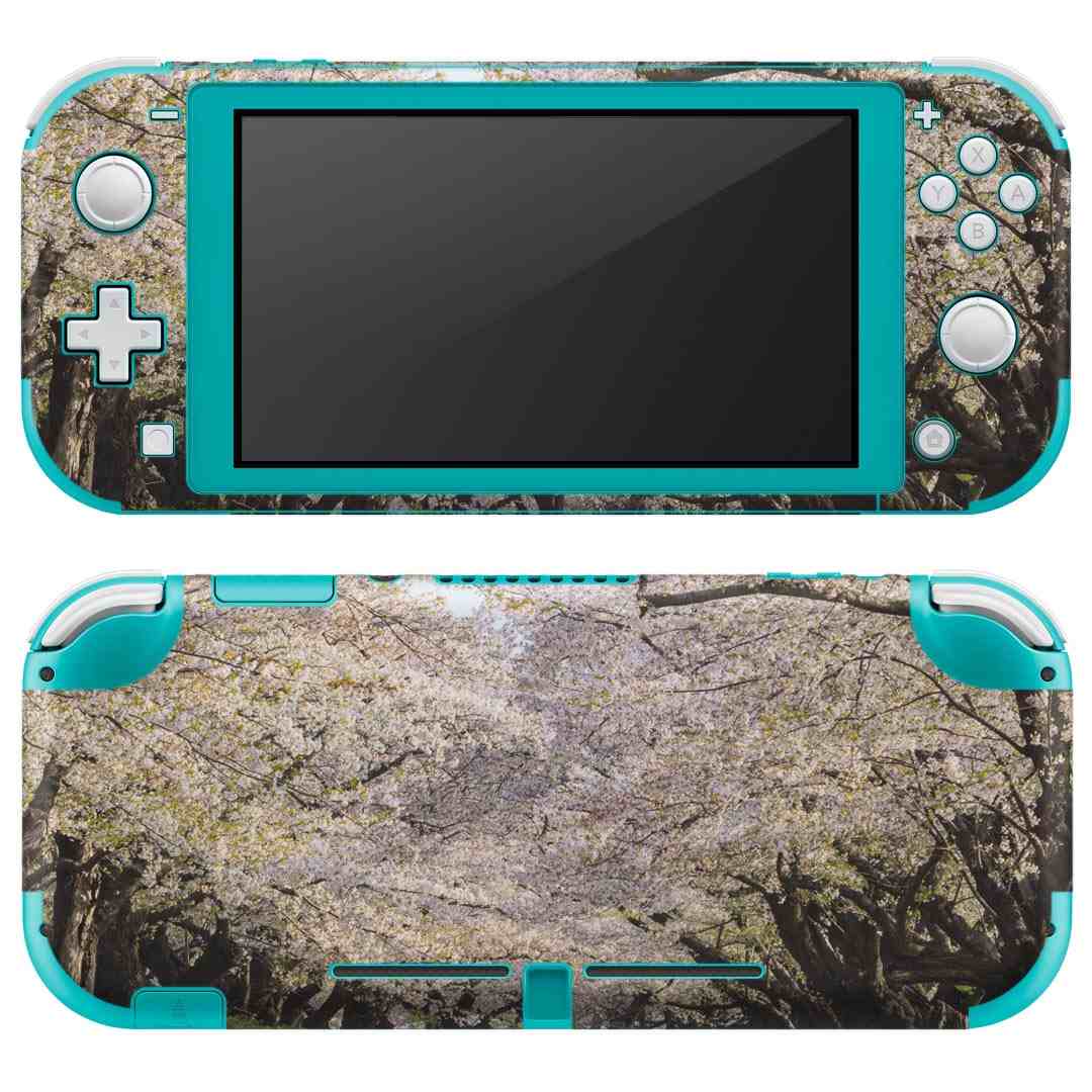 igsticker Nintendo Switch Lite 専用 デザインスキンシール 全面 ニンテンドー スイッチ ライト 専用 ゲーム機 カバー アクセサリー フィルム ステッカー エアフリー 009759 桜 写真