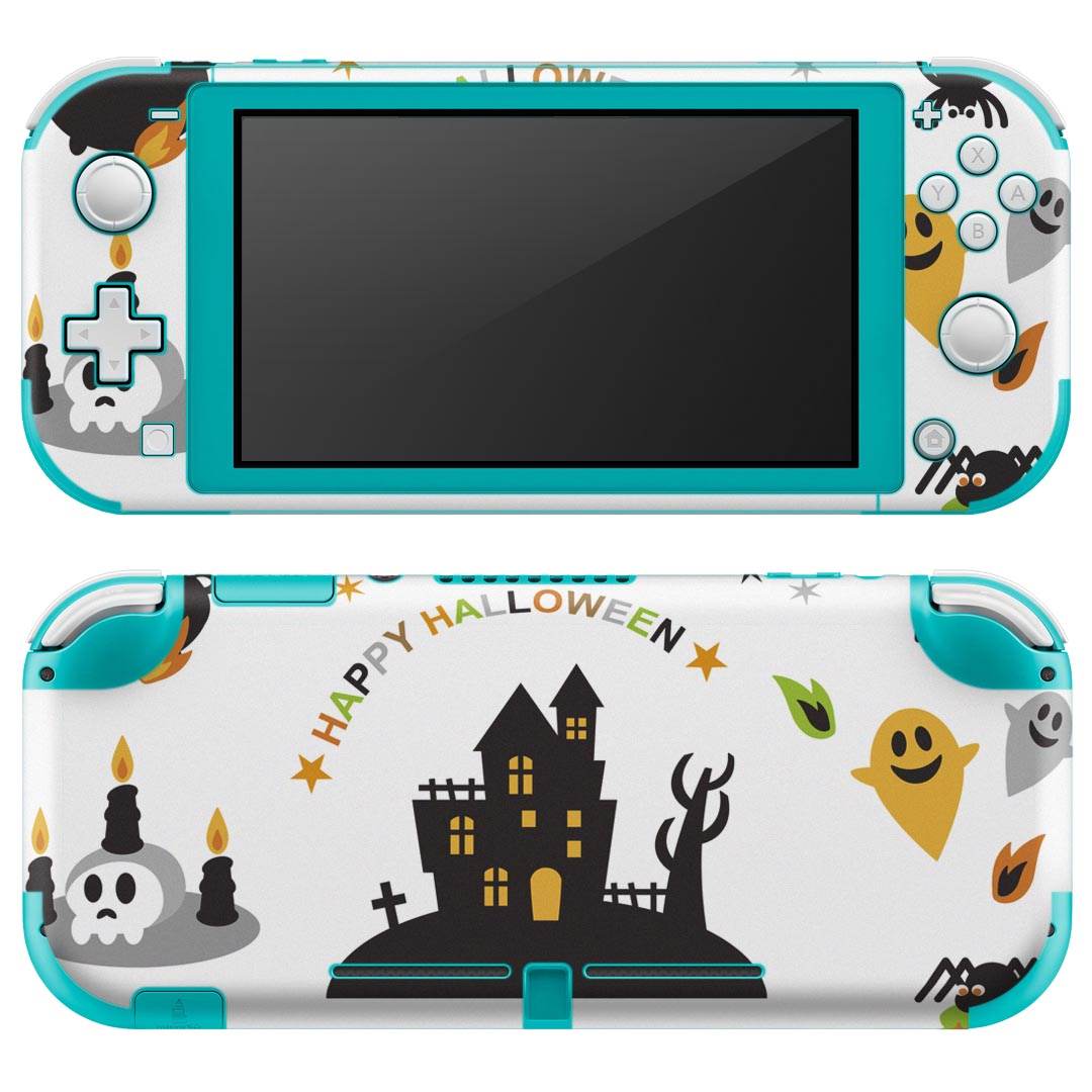 igsticker Nintendo Switch Lite 専用 デザインスキンシール 全面 ニンテンドー スイッチ ライト 専用 ゲーム機 カバー アクセサリー フィルム ステッカー エアフリー 009777 ハロウィン　おばけ　キャラクター