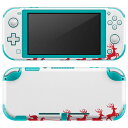 igsticker Nintendo Switch Lite 専用 デザインスキンシール 全面 ニンテンドー スイッチ ライト 専用 ゲーム機 カバー アクセサリー フィルム ステッカー エアフリー 009792 クリスマス サンタ 赤