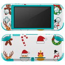 igsticker Nintendo Switch Lite 専用 デザインスキンシール 全面 ニンテンドー スイッチ ライト 専用 ゲーム機 カバー アクセサリー フィルム ステッカー エアフリー 009817 クリスマス サンタ 雪 結晶