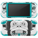 igsticker Nintendo Switch Lite 専用 デザインスキンシール 全面 ニンテンドー スイッチ ライト 専用 ゲーム機 カバー アクセサリー フィルム ステッカー エアフリー 009818 動物　猿　音楽