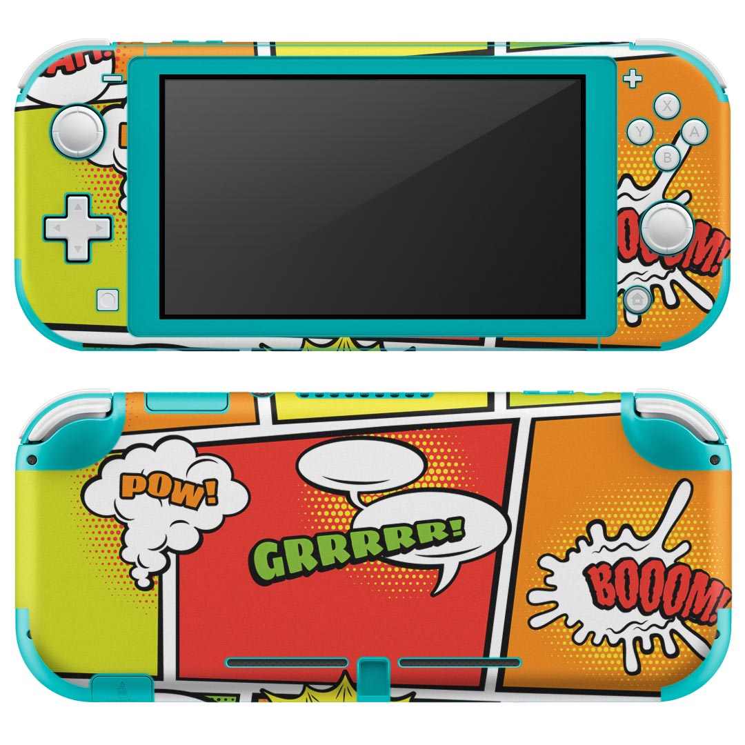 igsticker Nintendo Switch Lite 専用 デザインスキンシール 全面 ニンテンドー スイッチ ライト 専用 ゲーム機 カバー アクセサリー フィルム ステッカー エアフリー 009844 英語 文字 カラフル