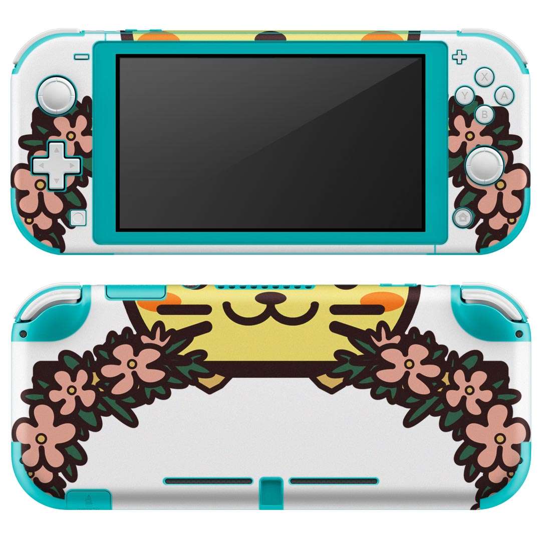 igsticker Nintendo Switch Lite 専用 デザインスキンシール 全面 ニンテンドー スイッチ ライト 専用 ゲーム機 カバー アクセサリー フィルム ステッカー エアフリー 009878 動物　　虎